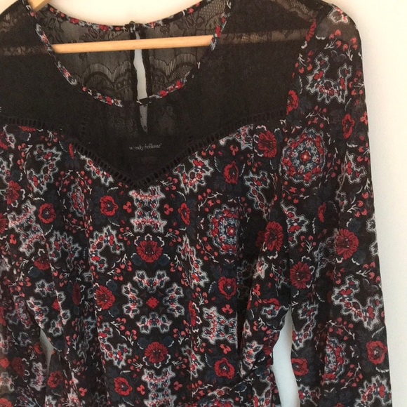 Wendy Bellissimo Black Lace Flower Blouse - Picture 9 of 16